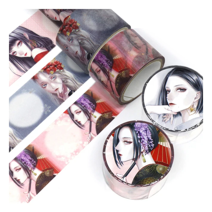 Illustrated stationery sticker personalizada low moq washi tape