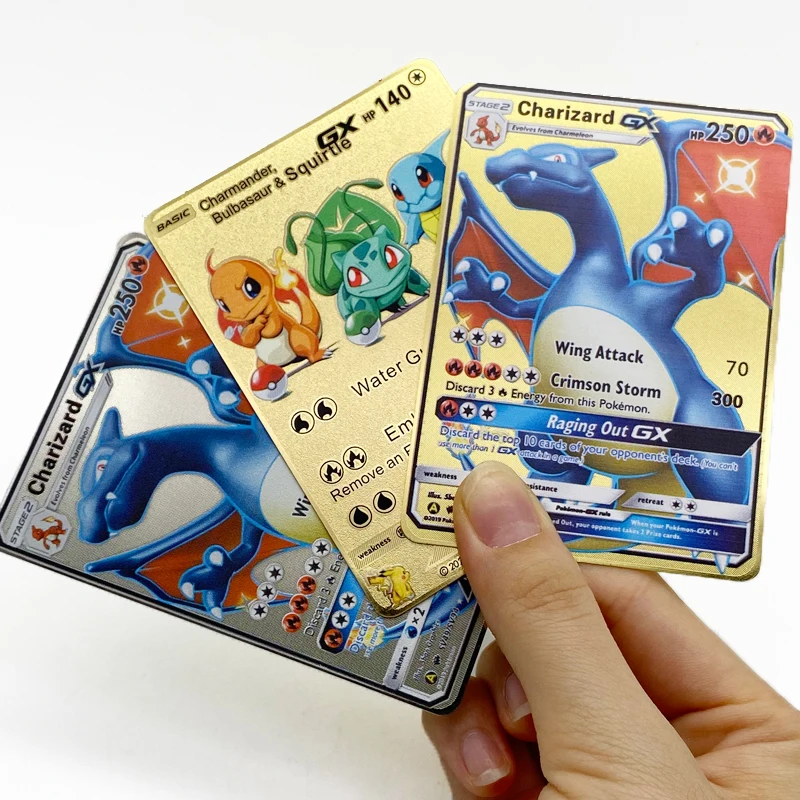  RTS 1-е издание Charizard blastise Venusaur Vmax Золотистый металлический Покемон базовый набор Торговые игровые