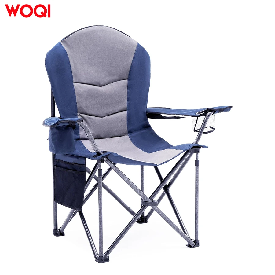 WOQI Bungee Trip Foldable Metal Lounge Chair, Furniture Beach Outdoor Foldable Camping Chair