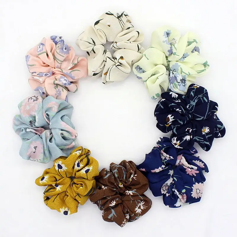 Mylulu wholesale custom large metallic scrunchie hair ties headband real silk big oversized designer hair scrunchies