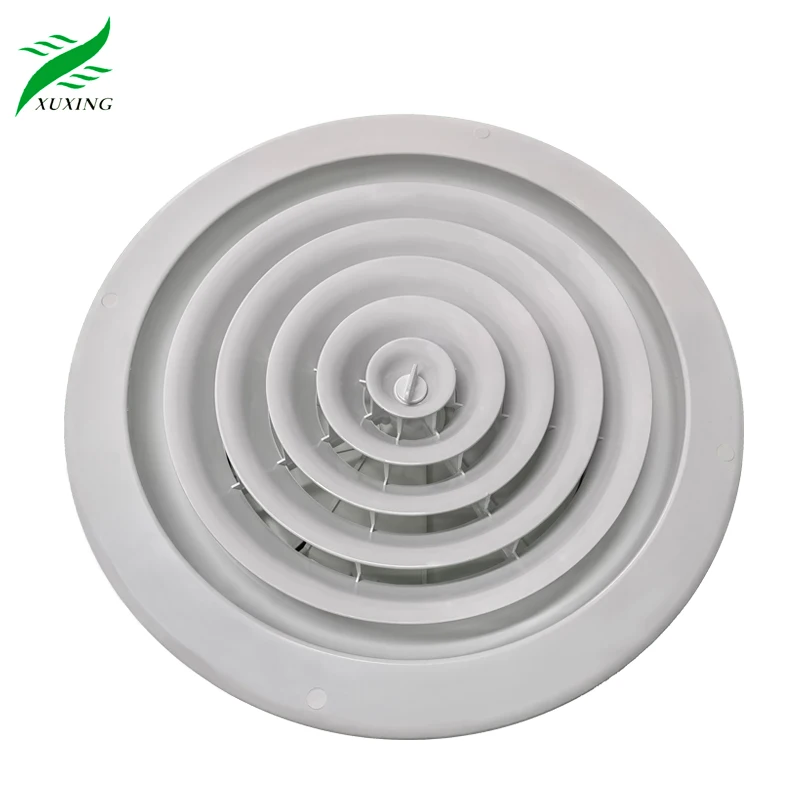 HVAC Ventilation air duct diffuser Plastic Adjustable Ceiling Round Air Diffuser With Damper