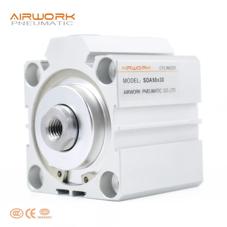 STA  airtec pneumatic slim compact compressed single acting aluminum air cylinder