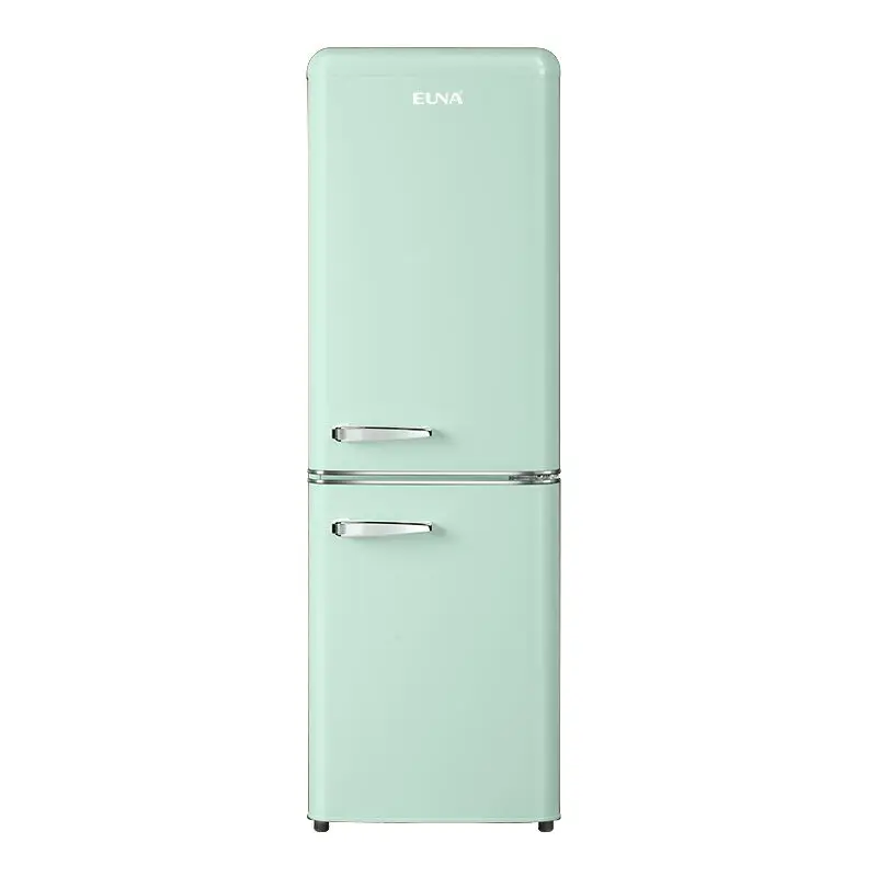 
 Самые популярные ретро 153L красочные мини-холодильник, двойные двери, Классический холодильник ручка BCD-153LH для дома и гостиницы  