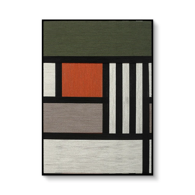 Guangdong Handmade Home decoration panel 3D rope artwork decorative paintings and wall arts modern style