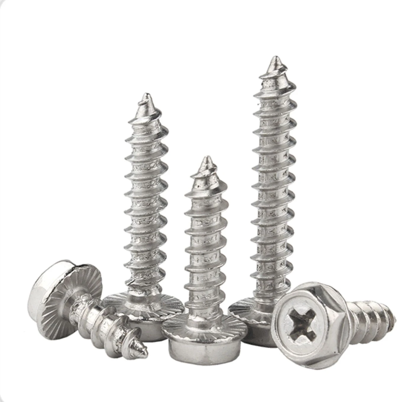 304 Stainless Steel Insert Nut Screw Bullhof Cross Hexagon Flange Self-tapping Screws