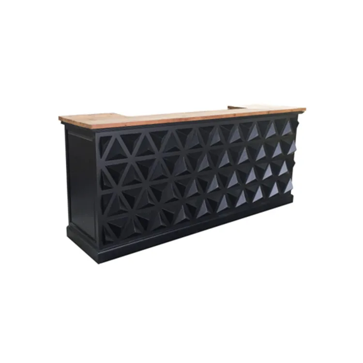 High Quality Outdoor Wedding Furniture Wooden Counter Bar Table Tall Kitchen Open Storage Table