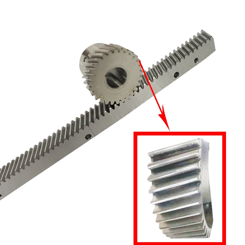 Реечный механизм Реечная и шестерня зубчатая рейка и шестерня из стали, угол давления 20 градусов, спиральное рулевое управление