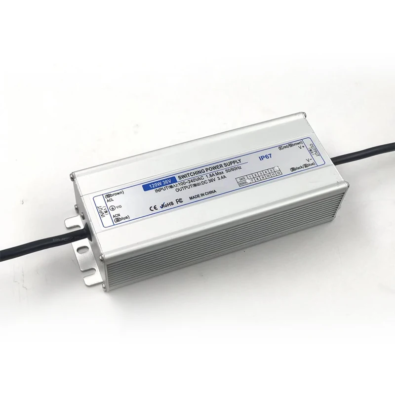 Waterproof Power Supply AC to DC Power Transformer Ultrasonic Mist Maker 120W 36V for 3 Head Ultrasonic Humidifier Electric Ce