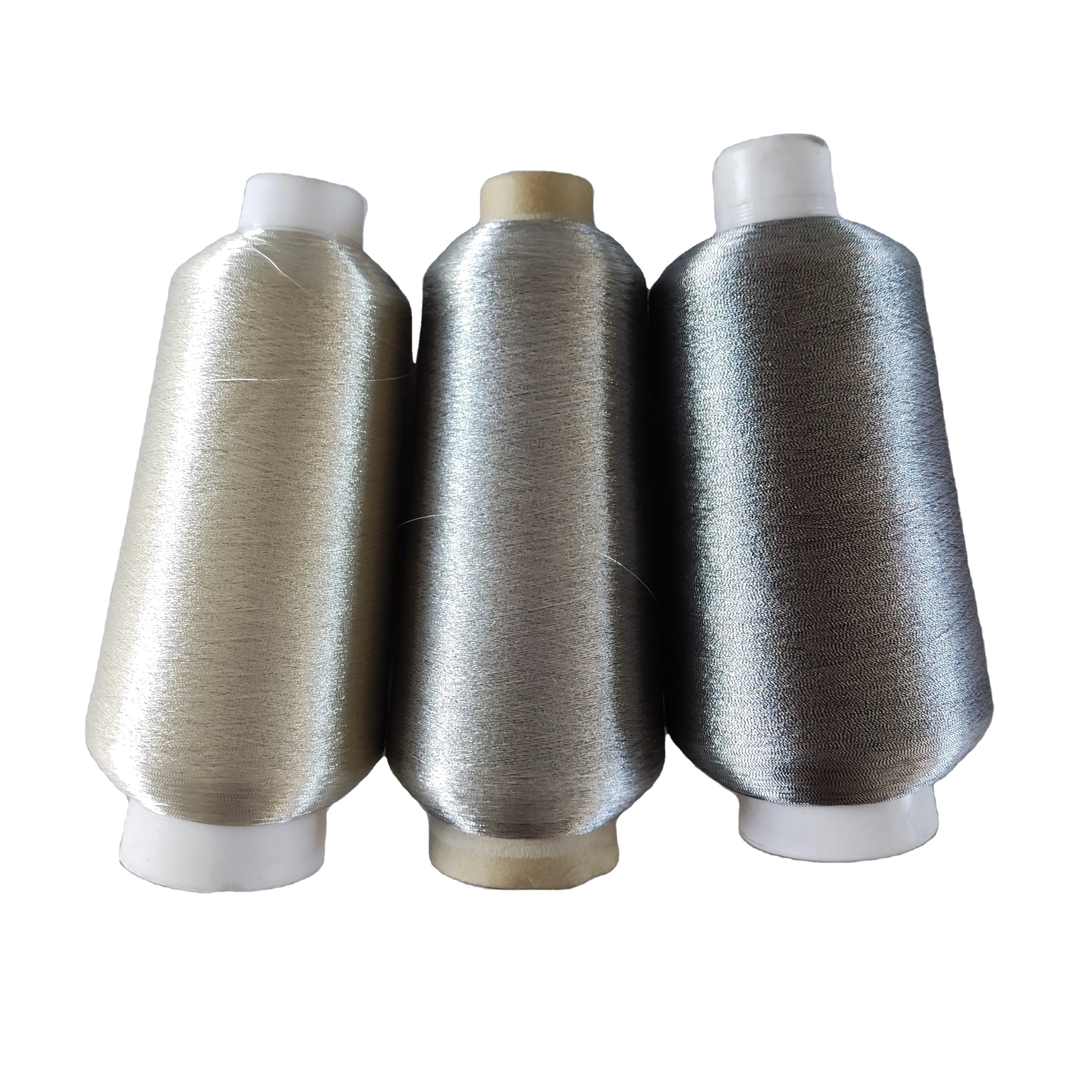 Silver Gold  metallic yarn MS/ST Type 150D  embroidery yarn for weaving machine