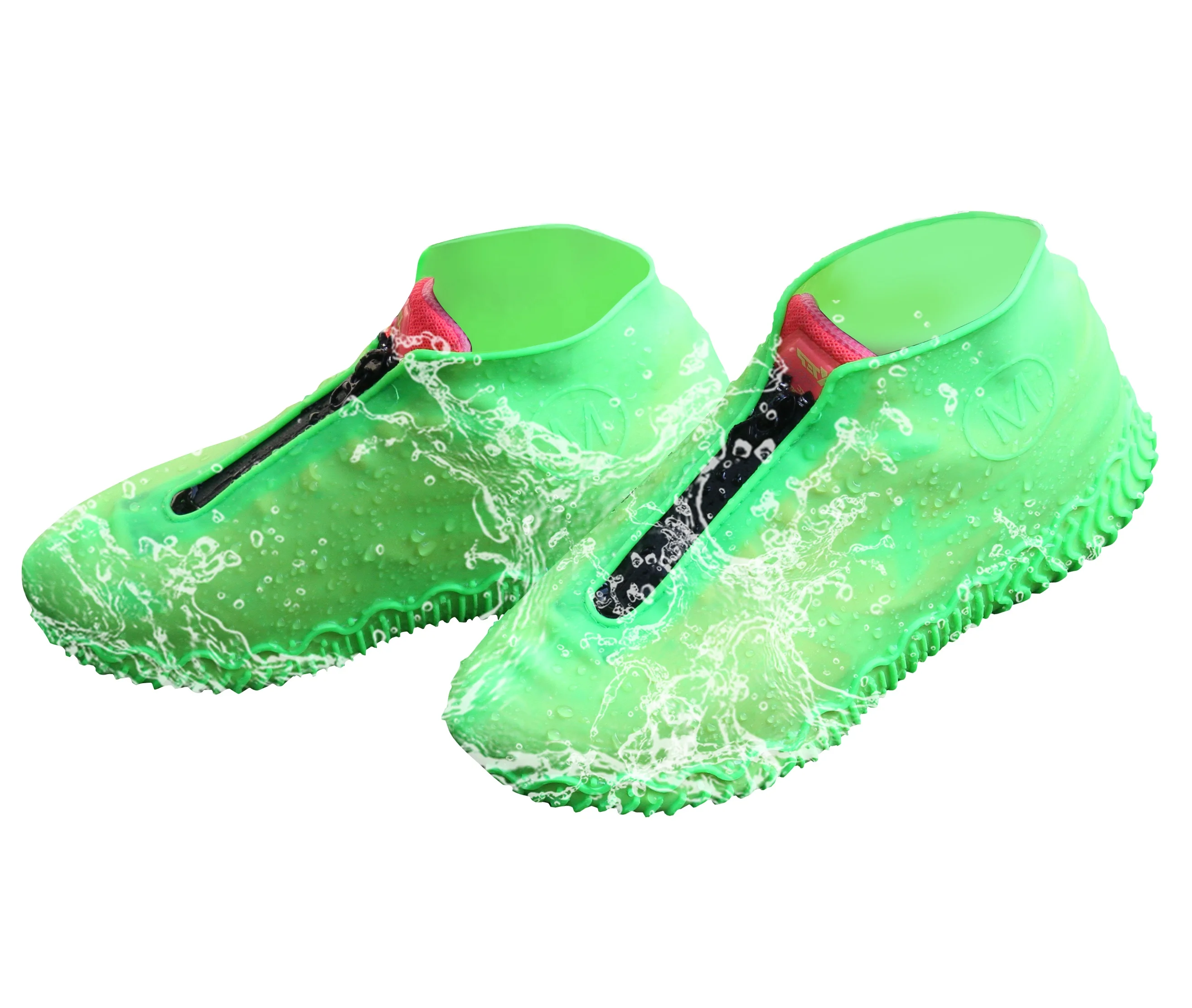Easy Puton And Take Off Zipper Silicon Rain Shoe Protection C over Protective Anti Slip Rainy Reusable Silicone