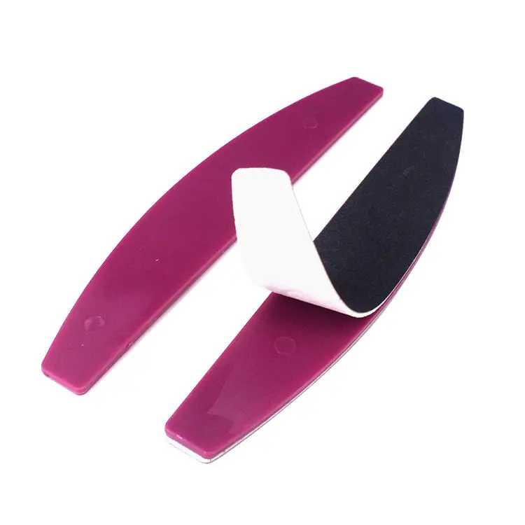 Promotional logo printed abrasive finger nail file custom square fashion design washable double side plastic for nail file