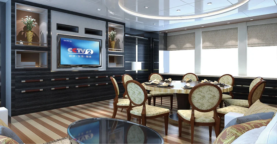 158ft Chinese ship fiberglass hull material custom super yacht luxury mega yacht  for sale