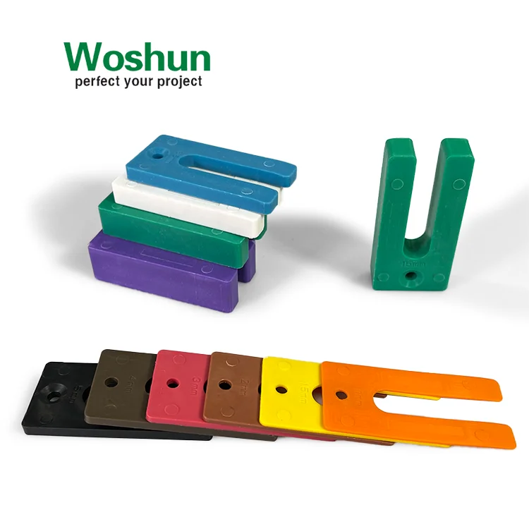 75x35mm,90x35mm,140x38mm Nylon Plastic U Shim Window Packer Factory Direct Sale Plastic Packer Plastic Shim Plate