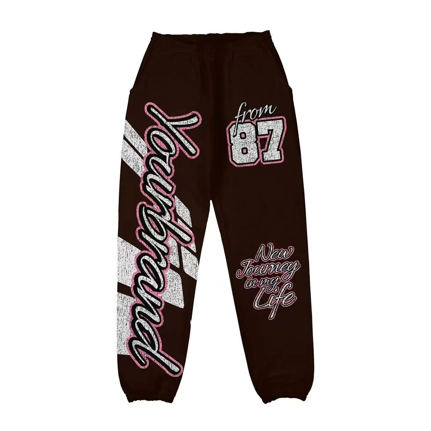 480gsm Custom graphic pattern vintage acid wash tight leg sweat pants and hoodie 2 piece set tracksuit sweat track suit men