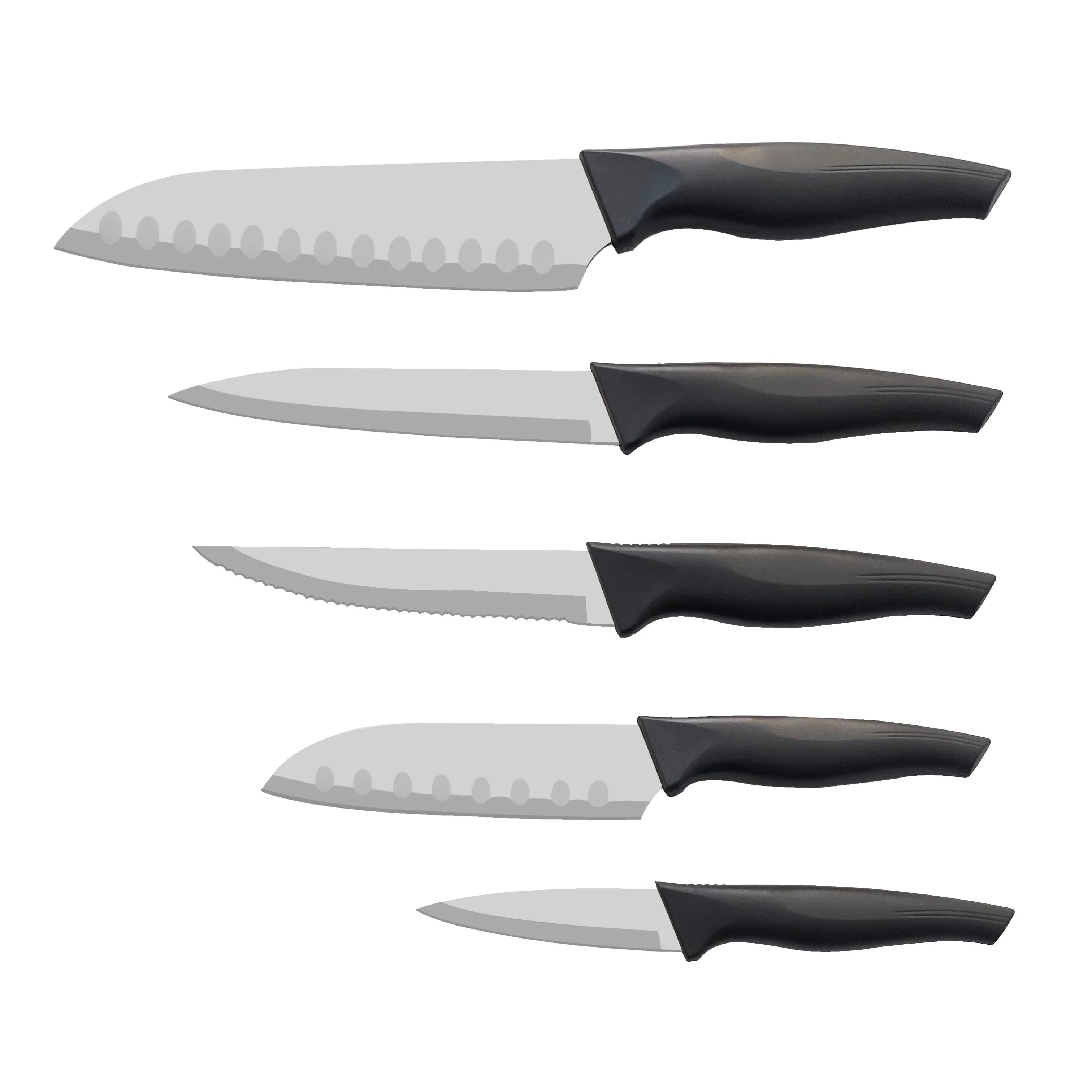 Best Selling Blacksmithing Kitchen Knife Set Nonstick 5 Piece Cooking Knife Set