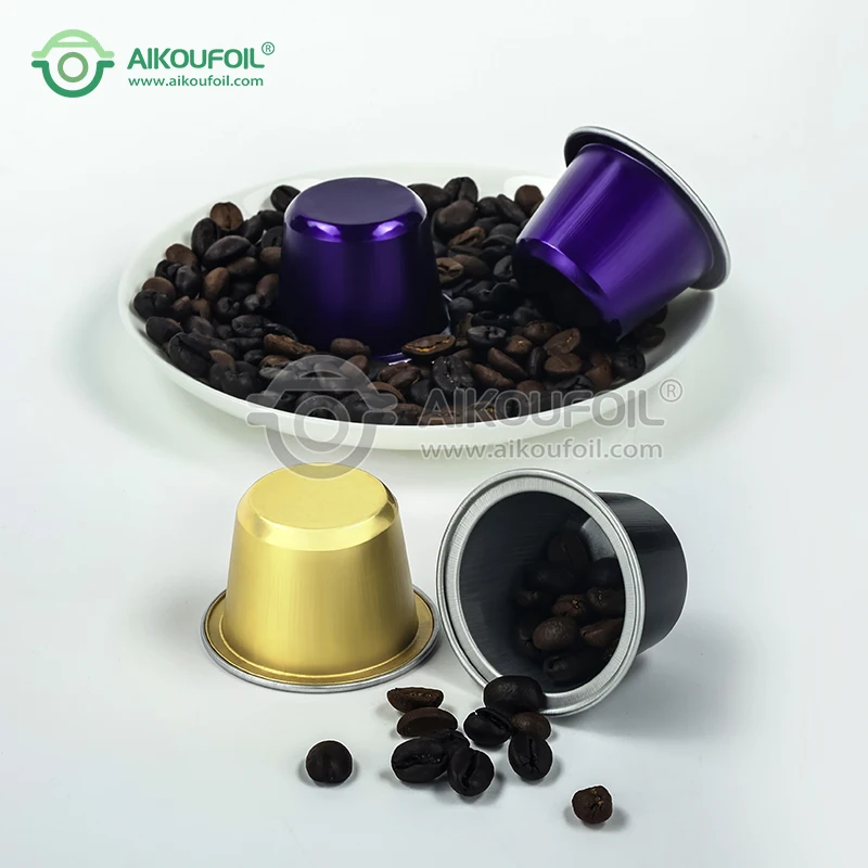Hot style Nespresso Empty Coffee Capsule  aluminum foil cup with lid