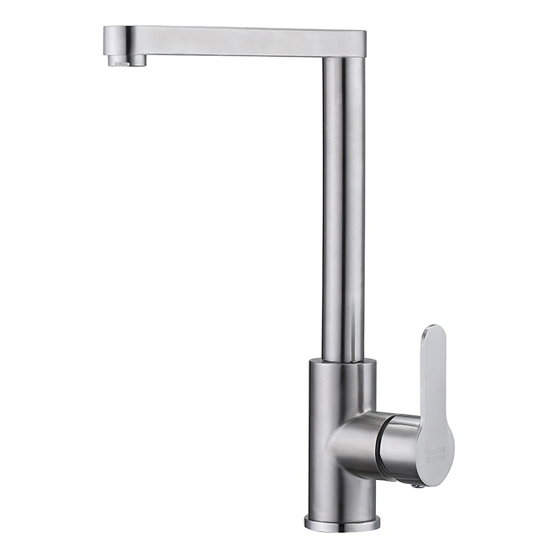 Perfect Brushed Surface Finish Brass Kitchen Faucets