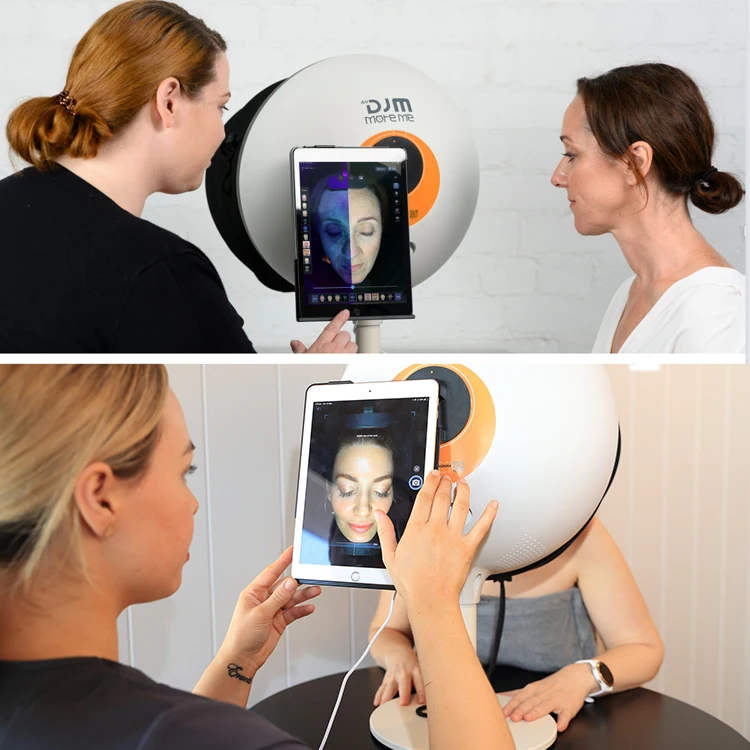 DJM Beauty Salon Skin Care Wrinkles Spots Acne Analysis Smart Testing Analyzer Machine for Cream Recommendations