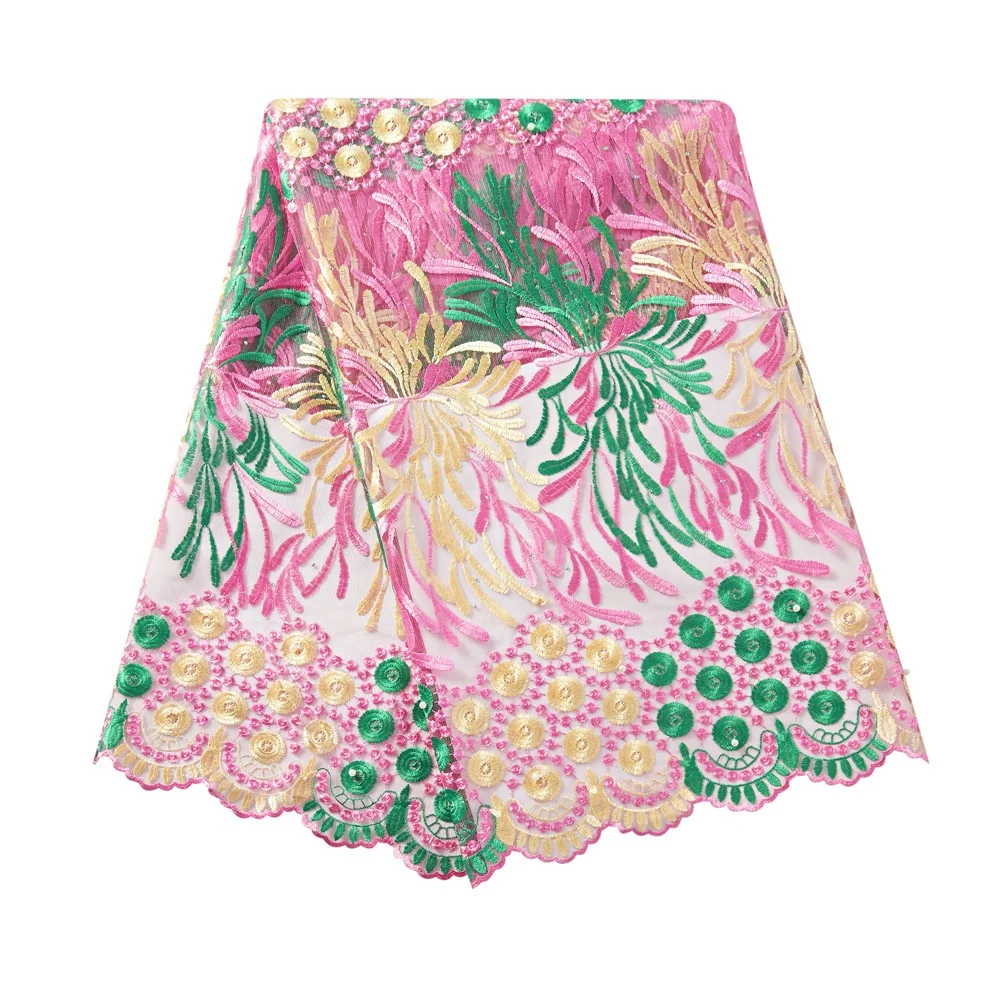 
Beaded Mesh embroidery laces fabrics 