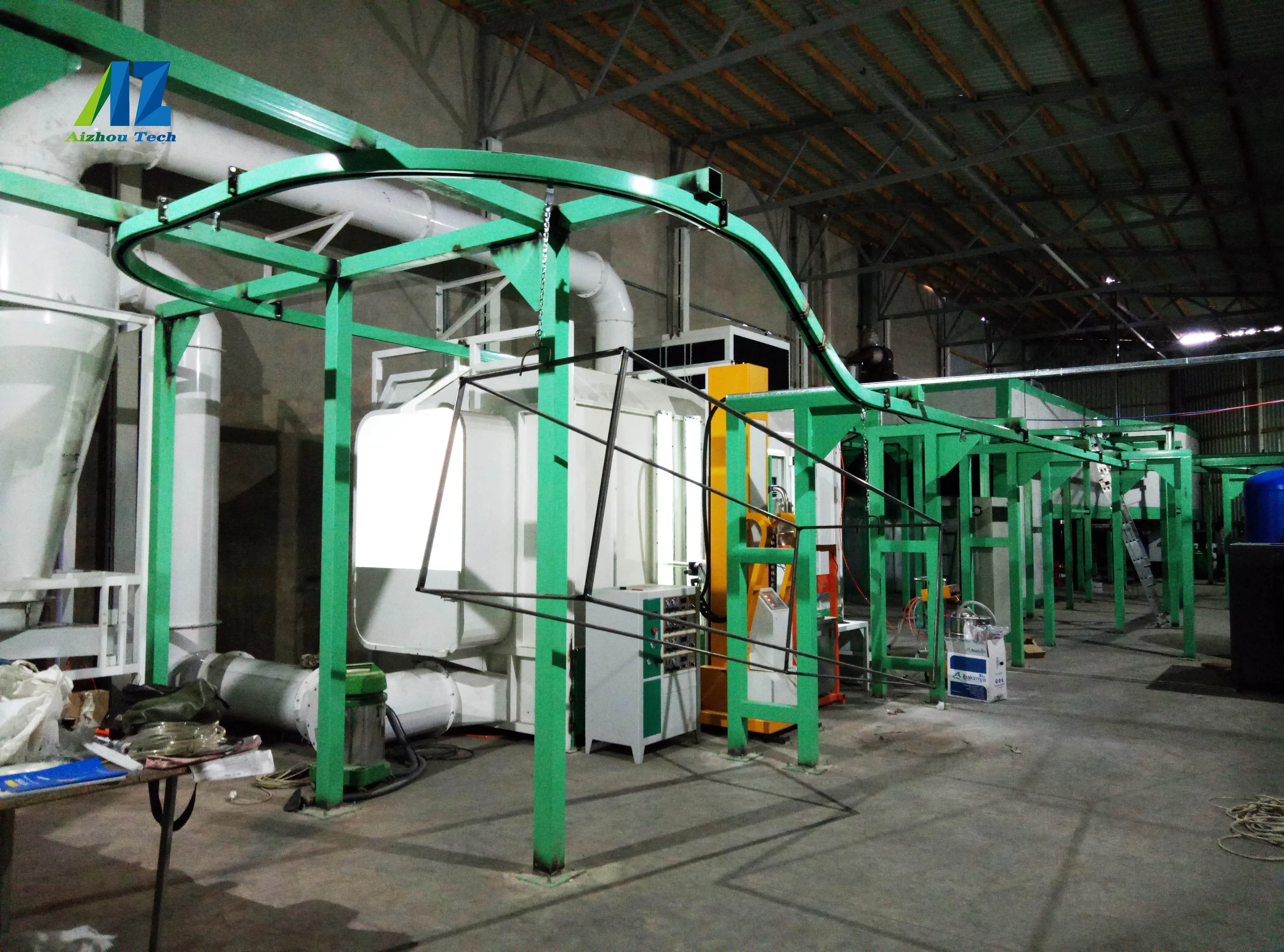 profiles electrostatic brake pads powder coating line