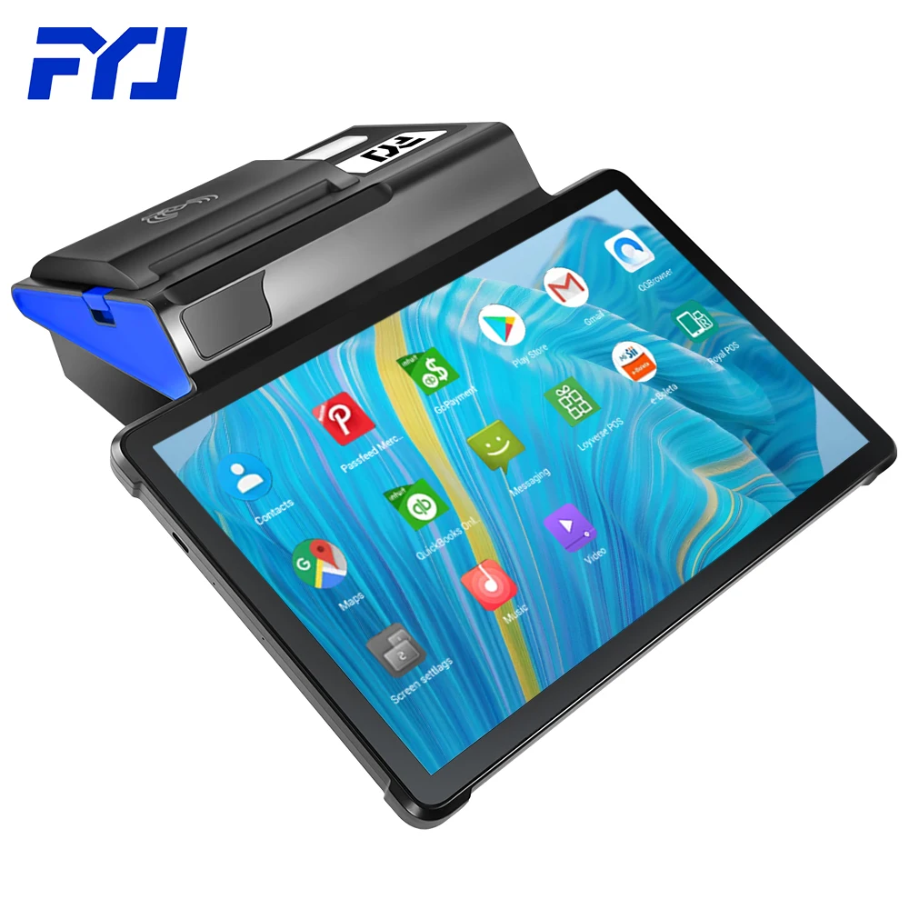FYJ F1-T1 11' 3+16G 8 Core Pos System Terminal Android 12/13 Cash Register Pos System Machine with 80mm Printer