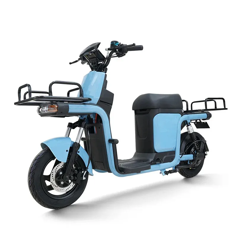 Electric Bicycle 2 Wheel Open Ebike Take out Food Delivery Ridder Electric Scooter with Removable Double Battery
