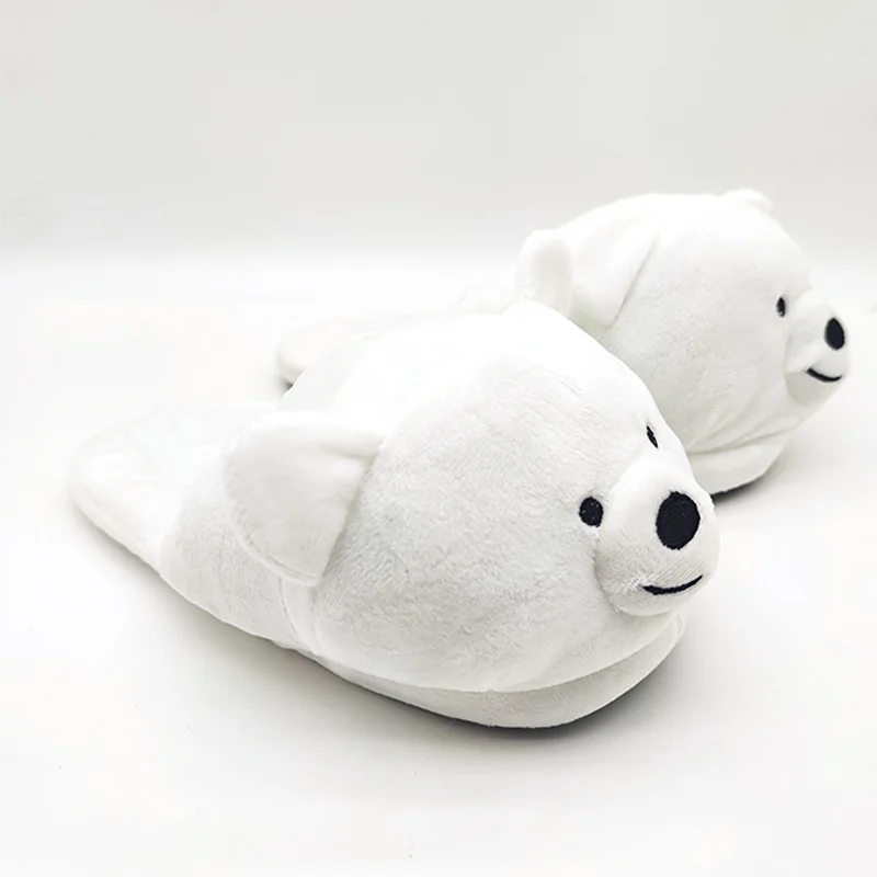 2022 Winter Indoor Panda Women plush Slippers Cute animal slippers Warm Furry Shoes for bedroom for adult