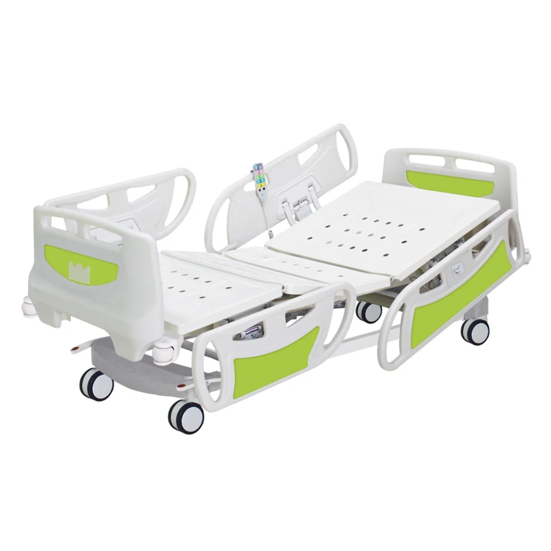 BT-AE089 5 function electric hospital ICU bed medical patient care bed with ABS side rails wheels price