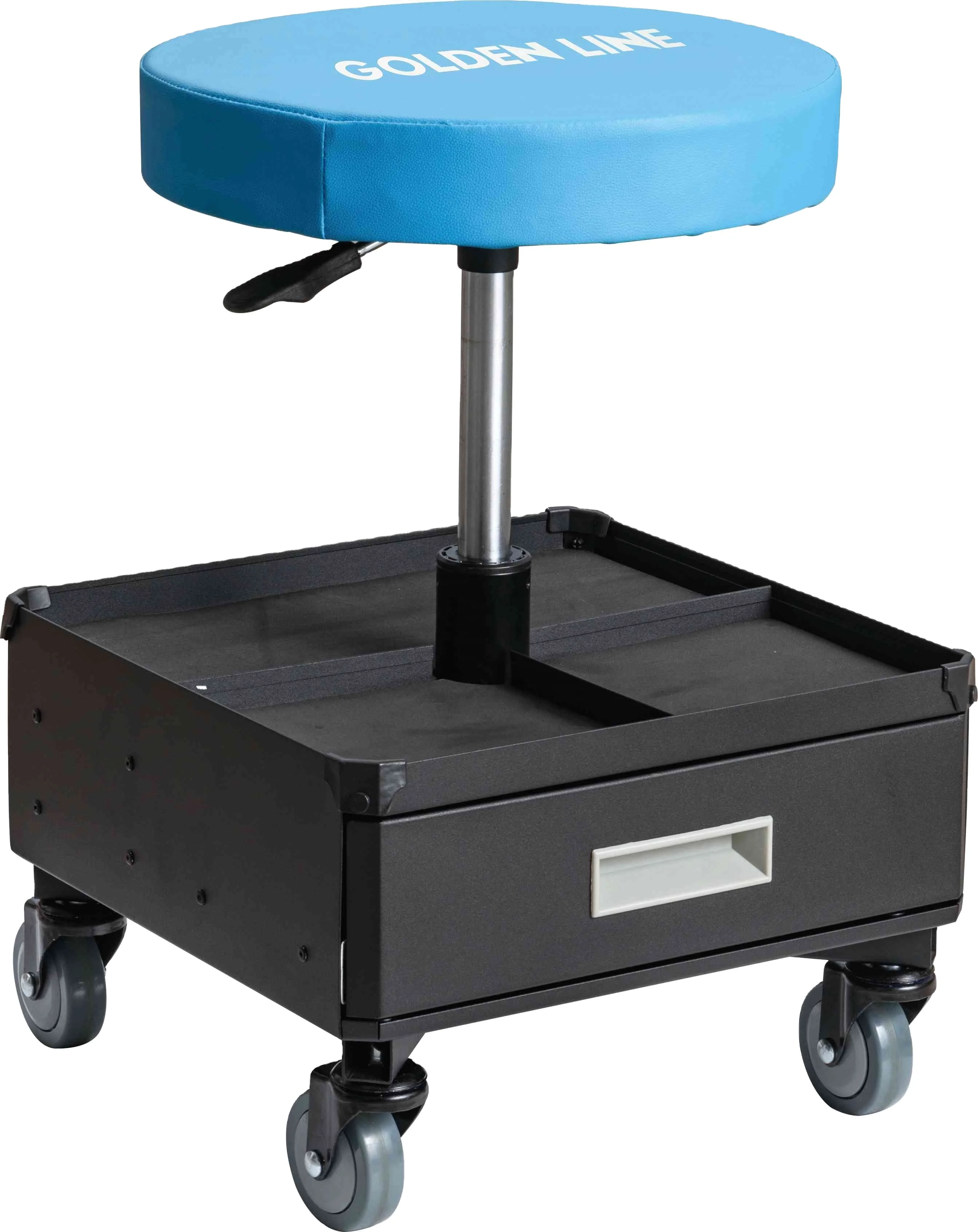 Tool Cart Creeper Seat With Drawers leather stool on wheels logo color customized OEM lockable multifunctional high quality