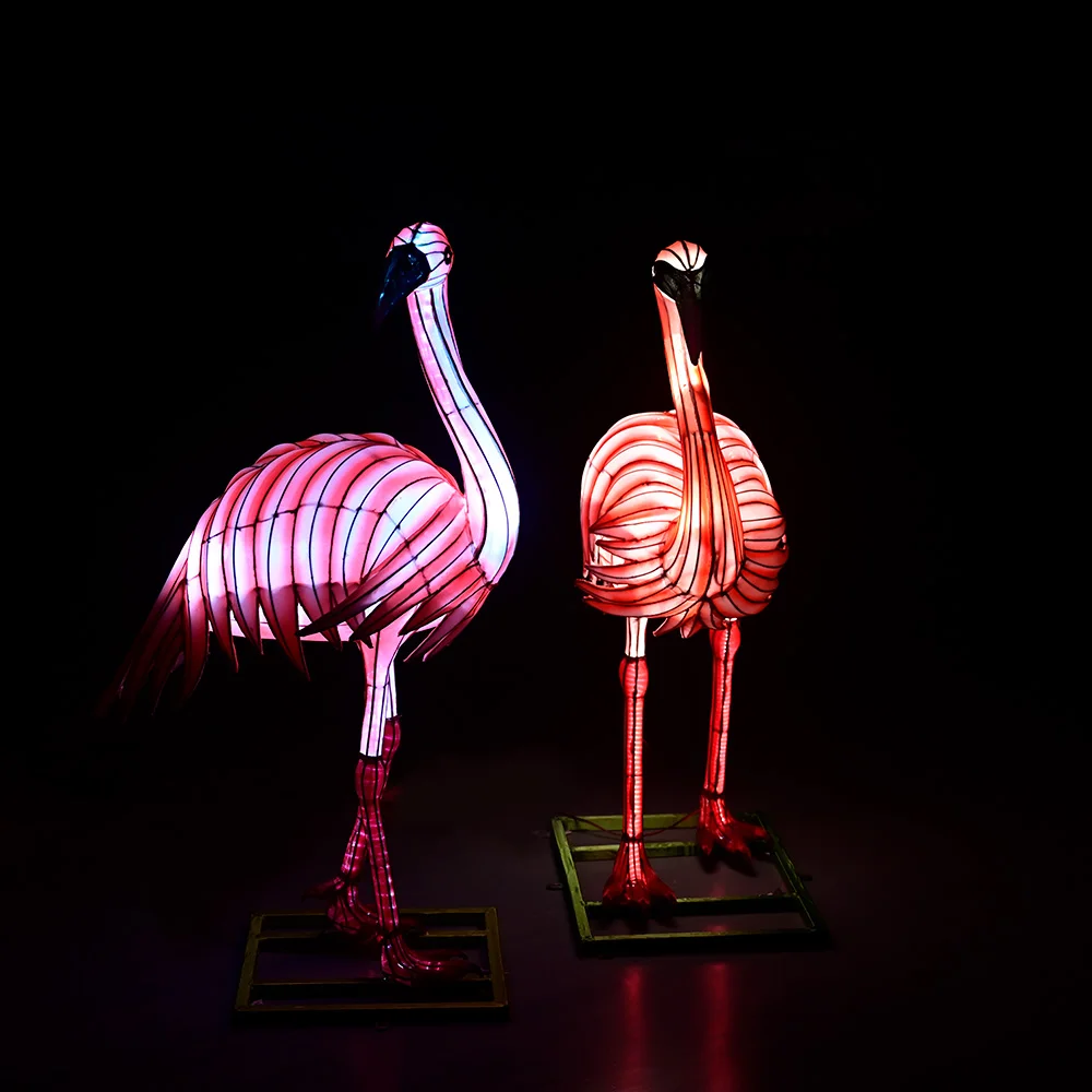 Traditional Halloween Flamingo Festive Lanterns Show Animals Decorative Lighting Motif Lights Decoration Outdoors