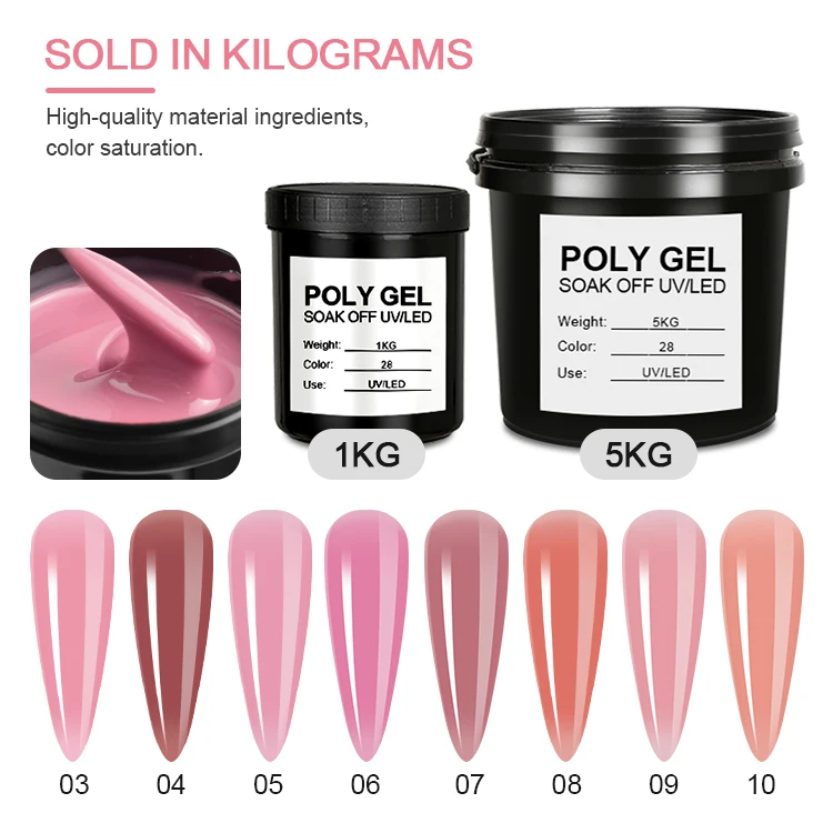 Hot-Selling Professional Private Label  Quick Builde For Nail Extension Gel In Kg