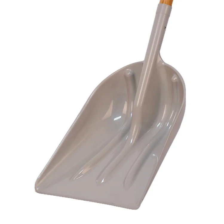 Heavy duty Plastic Snow Shovel Snow Removal Scoop Shovel Grain Scoop Farming Shovel with Wood Handle