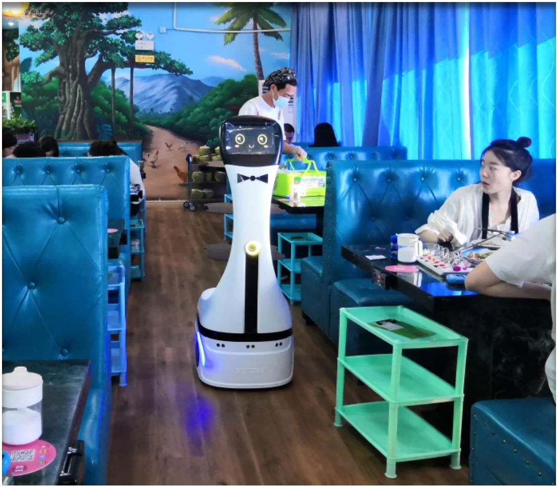 Робот для доставки еды в гостиничном ресторане 43 кг интеллектуальная система управления android робот материалов из АБС