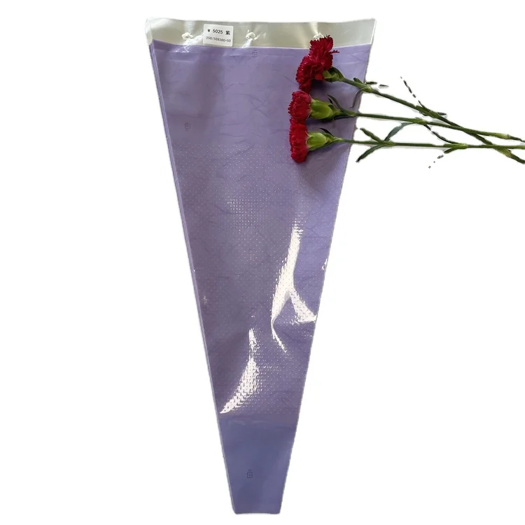 Promotional custom design opp plastic packaging bag transparent multicolor bouquet bag