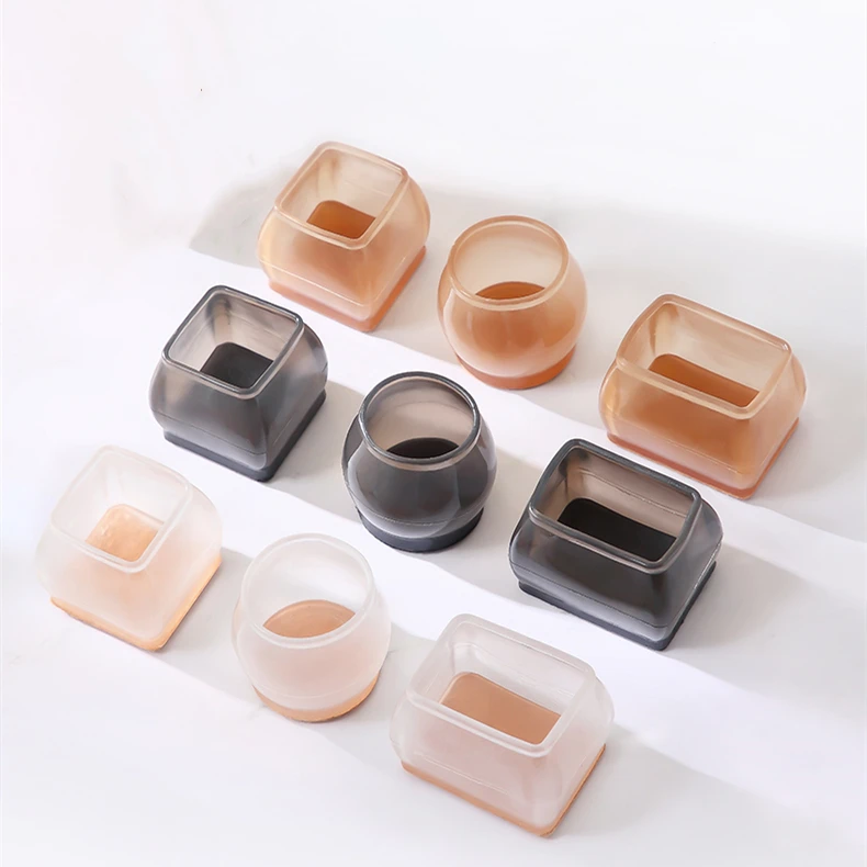 Chair leg floor protectors with felt furniture pads chair glides feet square furniture silicone protection cover