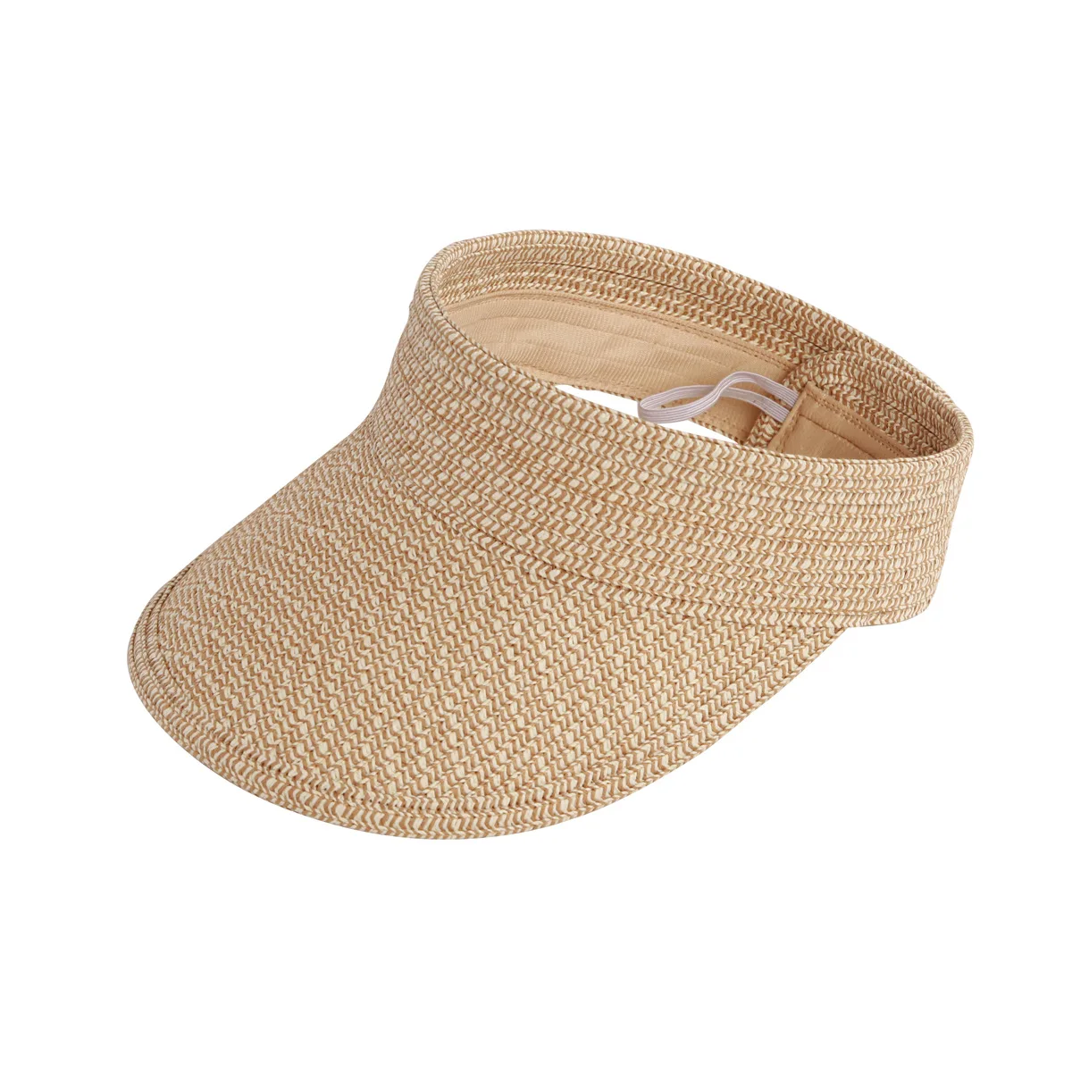 Hot Selling Sun Visor Hats Wide Brim Roll-up Straw Hats Summer Protection Beach Hat