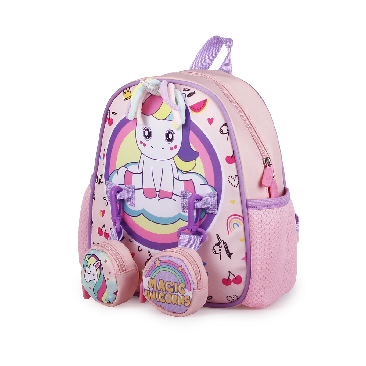 Superctue Good Quality 4 In 1 School Trolley Backpack Lunch Bag Sports Bag Kids School Bag Set For Kids