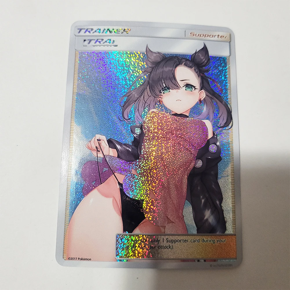 Holographic Printing Trading Game Cards sexy waifu cards