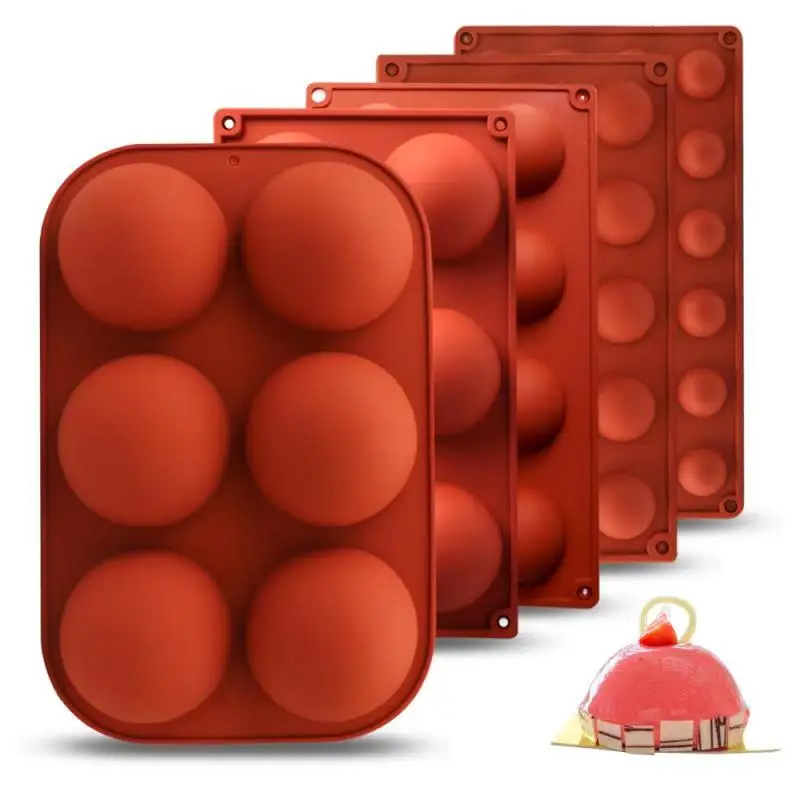 Nonstick Sphere Silicone Mold chocolate bomb silicone mold  half round cake mould semicircle demo silicone baking cake mold