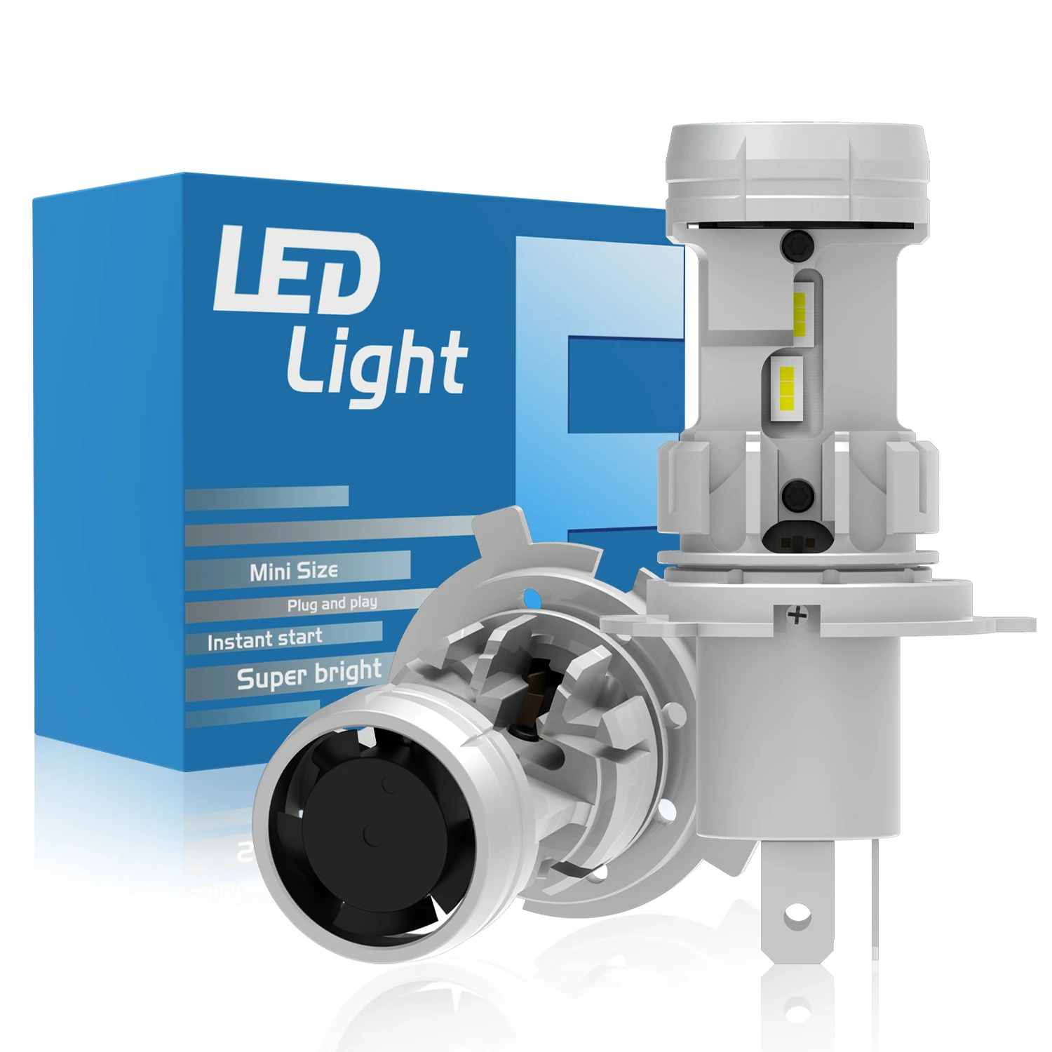 OEM ODM Foco led H4 Светодиодная лампа для Фар 9003 80 Вт 6500K 12 В автомобильная светодиодная мотоцикла