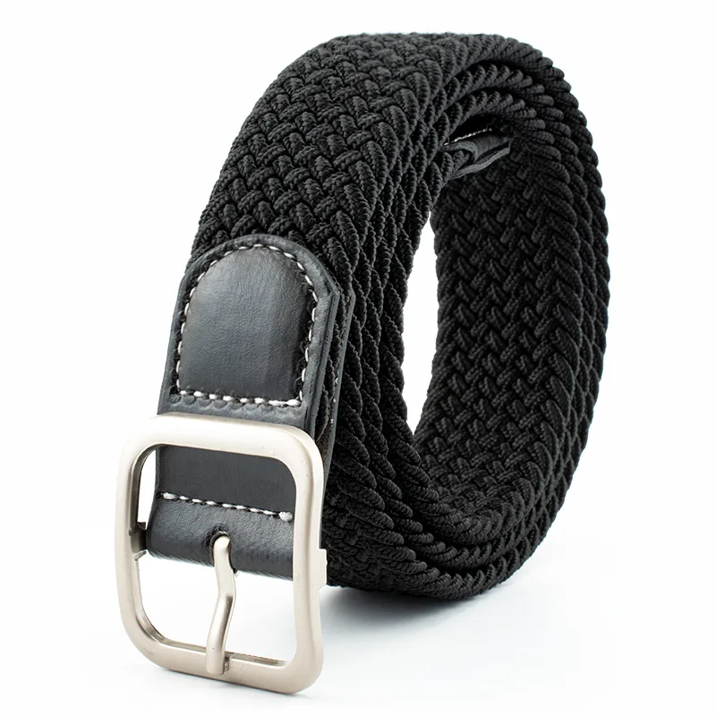 Factory Wholesale Woven Fabric Cotton Braided Stretch Webbing Elastic Belt for Men Women