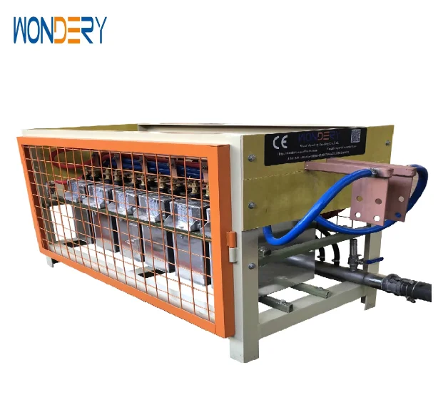 WONDERY Small Capacity Electric Induction Heating Medium Frequency Reducer Tilting Type Metal Melting Furnace