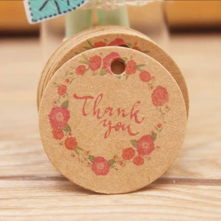 
 Пользовательский дизайн розы Свадебная вечеринка спасибо Крафтовая Подарочная бирка  