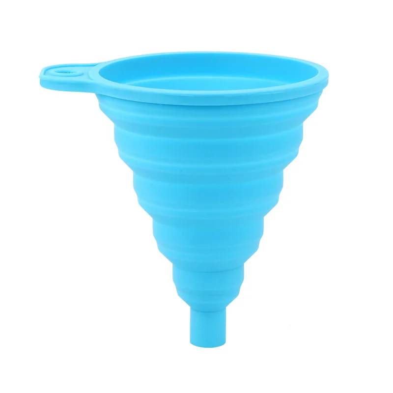 Collapsible Portable Food Grade Silicone Folding Funnel Eco-friendly Kitchen Funnels for Bottles Kitchen Accessories