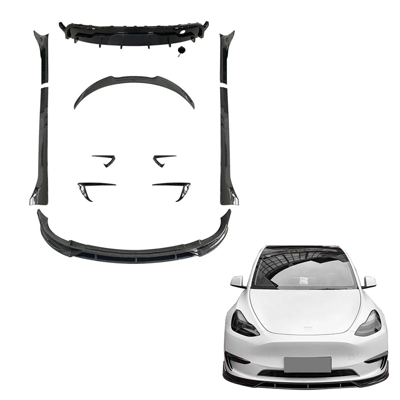 Accessories Carbon Fiber Body Kit Fast Body Kit Wide Body Kit Front Bumper Front Lip For Tesla Model Y