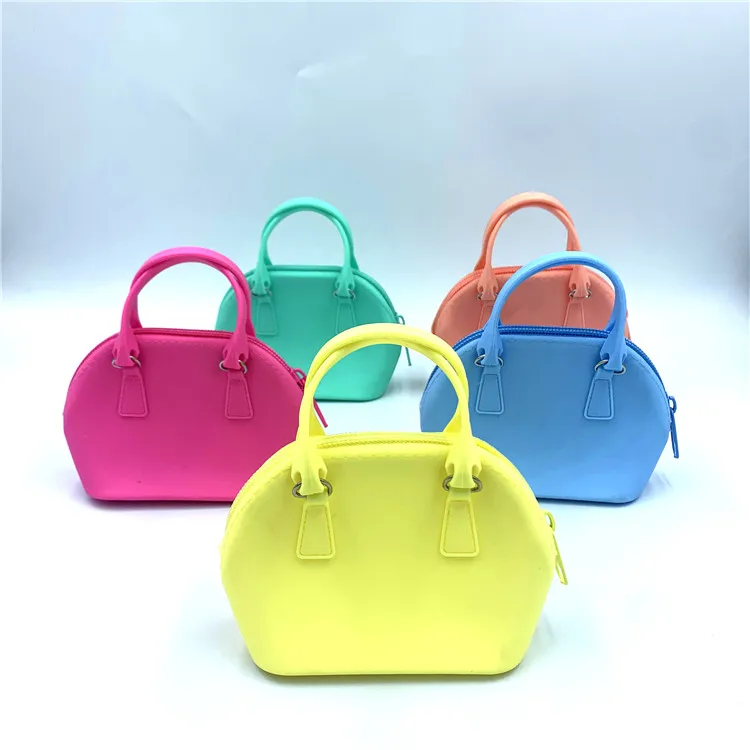 OEM candy color silicone mini coin pouch handbag 2021 newest purse bag for ladies Manufacturer