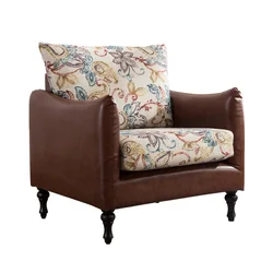 Современное Роскошное дизайнерское кресло для отдыха из антикварной кожи с обивкой для спальни