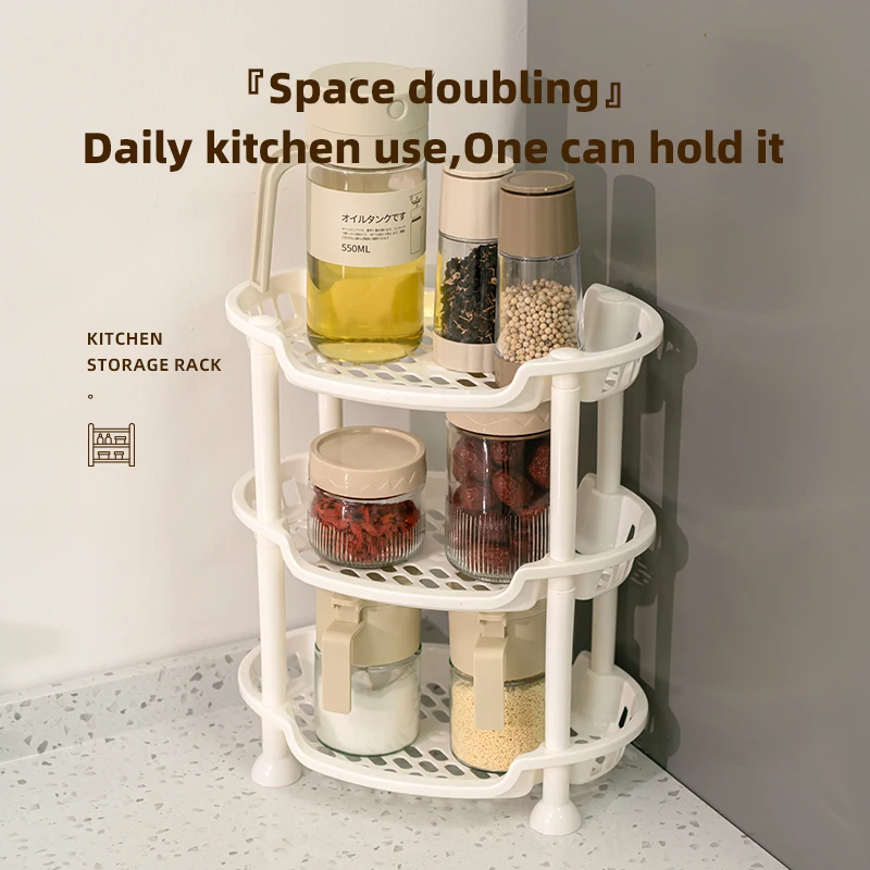 Wholesale Bathroom Household Multi-layer Kitchen Plastic Storage Organizer Shelf Storage Rack