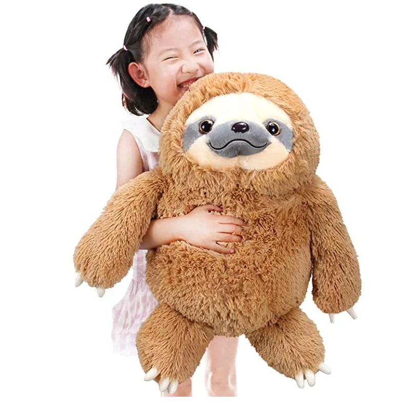 Wholesale Promotional Large Soft lovely Sloth Stuffed Animal Kids Fluffy Stuffed Sloth Birthday Gifts Big Plush Sloth Toy