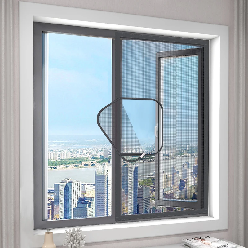 Mosquito Window Net Mesh Screen Room Anti Mosquito Window Mosquito Net Curtain Protector Insect Wasp Window Screen With Zipper